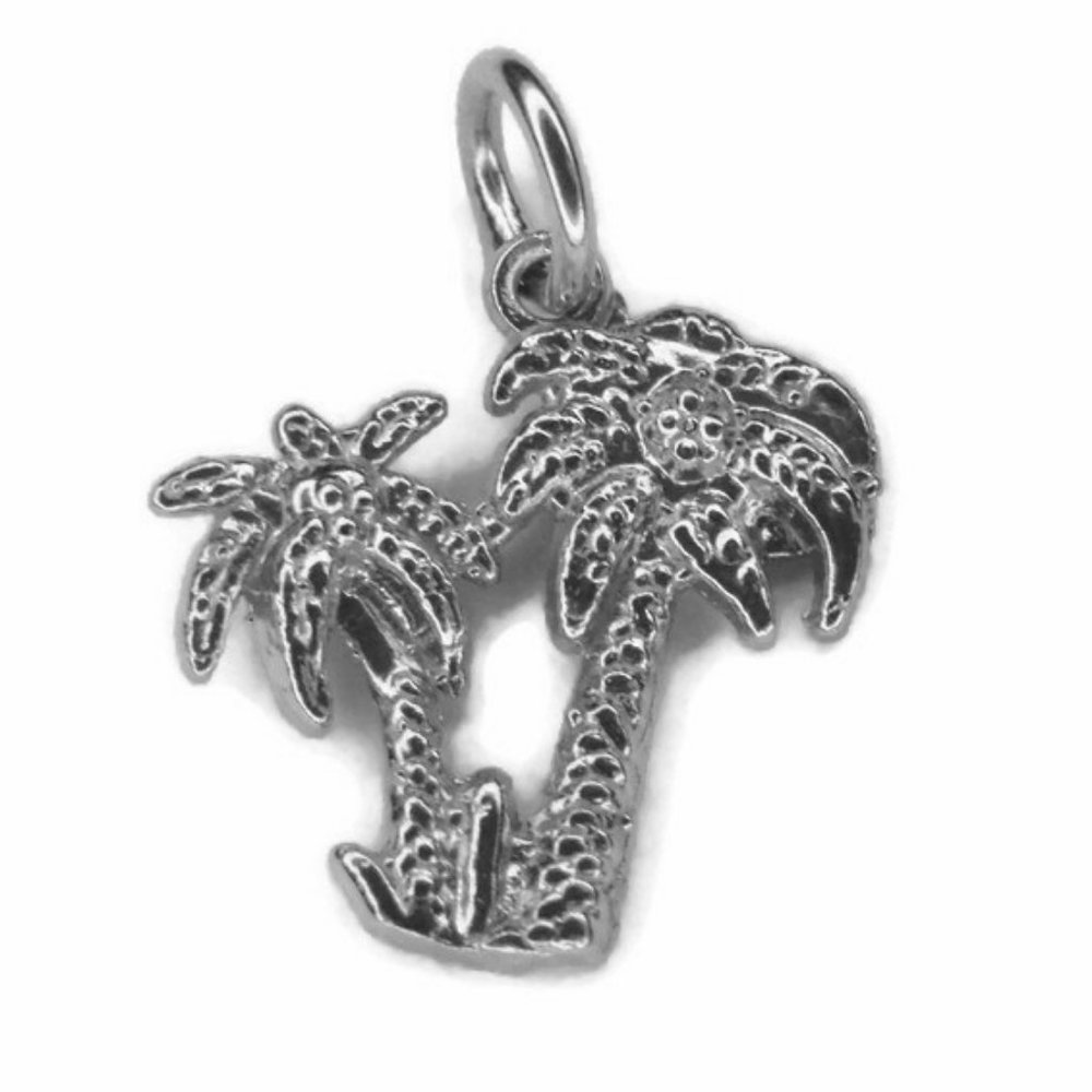 Palms Charm Pendant .925 Sterling Silver